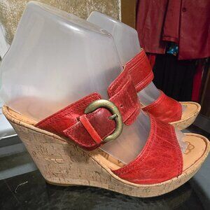 Born Red Leather shoes 4 Inch Heels